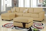 COMPARE PRICES OF SECTIONALS WITH OTTOMANS-BOBKONA ORBONI 3-PIECE BONDED LEATHER REVERSIBLE SECTIONAL SOFA WITH MATCHING OTTOMAN, KHAKI  1 DAY SHIPPING