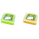 Crayola Snack Packer Sandwich Container 2 Pack - Yellow & Green