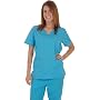 Women's Designer Mock Wrap with Flare Pant Scrub Set (9 colors, XS-3X)