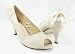 Ivory Wedding Corset Peep-Toe Pumps Satin Ribbons