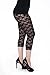 Unique Styles Lace Capri Leggings Tights - Assorted Styles & Colors, Black, Small