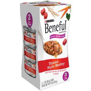 PURINA 178338 Tuscan Style Medley with Beef Food for Pets, 8-Pack 3-Ounce Multi-Pack