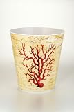 Boston International Decorative Melamine Waste Basket In Coral Design