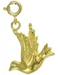 Dazzlers Solid 14k Gold Bird Charm Pendant Available in three colors from jewelsberry (weights: 1.9 grams only)