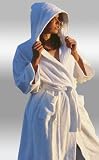 Heavy 14oz. Hooded Terry Robe W/double Stitching. Full Length 52 Inches - Several Colors Available