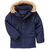 GYMBOREE(ジンボリー) ファーrフードパーカー ジムネイビー アウタージャケット XS【並行輸入】