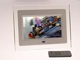 Electronics : 7" White Memory View Digital Photo Frame with 128MB Internal Memory