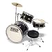 TKO 3-Piece Junior Children's/kids Drum Set with Seat - Black
