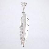 Ray Tracey Large Sword, Feather, Corn Pendant in Sterling Silver, #8617