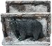 Black Bear & Birch Business Card Holder, 4-inch