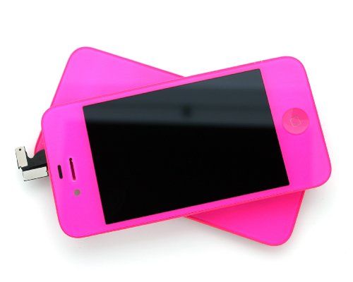Buy iPhone 4s Any Carrier Candy Pink Retina LCD Digitizer Full Repair/Replacement Kit Back Cover FREE 7 piece tool kit FREE crystal clear case included
