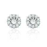 Platinum Diamond Earring Jackets for 1/2 Carat Stud Earrings (1/2 cttw, G-H Color, VS2 Clarity)