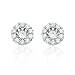 Platinum Diamond Earring Jackets for 1/2 Carat Stud Earrings (1/2 cttw, G-H Color, VS2 Clarity)