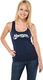 Milwaukee Brewers Women's Heather Navy Tri-Blend Tank Top