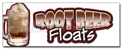 48" ROOT BEER FLOATS DECAL sticker rootbeer float mug