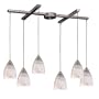 ELK Lighting 527-6CR 6 Light Pierra Island Light, Satin Nickel