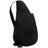AmeriBag Classic Poly-Suede Healthy Back Bag tote Small,Black,one size