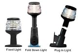 Aqua Signal 20 Plug-In Base Pole Lights with Rubber Flap (Black)