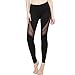 JOYMODE Women's Mesh Panels Stretchy Workout Sports Gym Runnning Capri Yoga Leggings