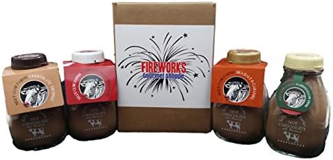Gourmet Hot Chocolate Cocoa Organic All Natural Variety Gift Party Boxed Set (Milk Chocolate, Marshmallow Swirl, Chocolate Truffle, Sea Salt Caramel)