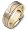 6.5mm Titanium & 18 Karat Yellow Gold Wave Wedding Band - 12.25