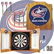 NHL Columbus Blue Jackets Dart Cabinet includes Darts and Board