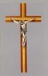 Wall Crucifix - 10" Height - Metal and Wood - IMPORTED FROM ITALY