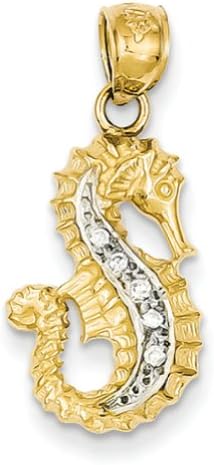 14k Gold Diamond Seahorse Pendant, Pendants for Necklace, Women Jewelry