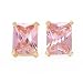Gorgeous Earrings in 14K/925 Gold Plated Silver with 6.90 CTW Cubic Zirconia Studs