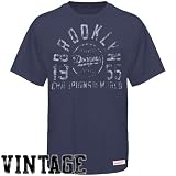 Mitchell & Ness Brooklyn Dodgers Navy Blue Retro 1955 World Series Cooperstown Premium T-shirt