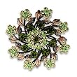 Antique Copper White Metal with Multi-Color Swarovski Crystal Brooch, Weight: 29.20gm - FlowerS Antique Copper White Metal with Multi-Color Swarovski Crystal Brooch, Weight: 29.20gm - FlowerS