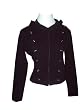 Oohlala Black Hooded Jacket with Grommett Trim