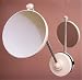 Telescoping 6X to 1X Suction Cup Magnifying Travel Mirror in White, with Travel Bag