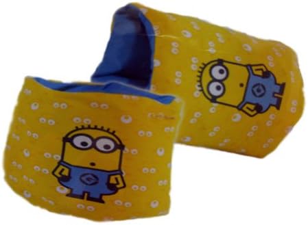 Minions Fabric Inflatable Armbands, PVC Air Chambers with Soft Fabric Cover (Ages 2- 6 years / 30 - 60 Pounds)