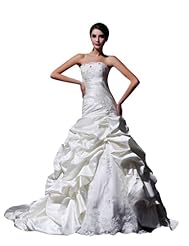 Plus Size Satin/Taffeta  Wedding Dress  with a Cathedral Train  With Ruffles