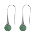  : STERLING SILVER 8MM GREEN AVENTURINE BEAD EARRINGS