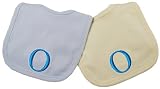 Princess Linens Embroidered Cotton Knit Bib Set - Blue/Yellow, O
