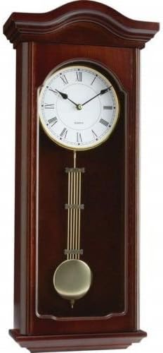 Kassel Germany 23 inch Quartz Pendulum Glass Door Rosewood Wall Clock