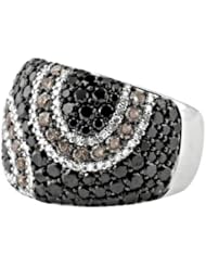 Effy Jewlery Prism Black, Cognac and White Diamond Ring, 3.29 TCW Ring size 7