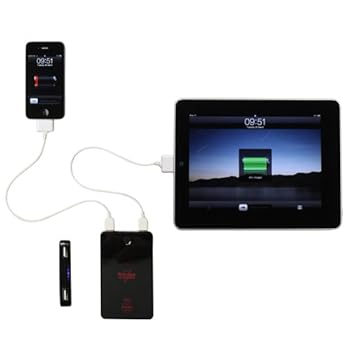 Snugg - Batterie-chargeur portable ultra-rapide (charge électrique : 8 Ah) - Compatible avec les appareils suivants : iPhone, iPod, iPad, Blackberry Playbook, Motorola Xoom et tout appareil électronique qui se charge à partir d'un port USB. Présence de 2 ports USB pour charger deux appareils en même temps Snugg - Batterie-chargeur portable ultra-rapide (charge électrique : 8 Ah) - Compatible avec les appareils suivants : iPhone, iPod, iPad, Blackberry Playbook, Motorola Xoom et tout appareil électronique qui se charge à partir d'un port USB. Présence de 2 ports USB pour charger deux appareils en même temps