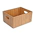 Bamboo Storage Box Multi-Purpose Organizer for Kitchen Supplies Holder, Fruit Bin, Cabinets, Pantry with built in handles, stackable, 14â€ x 11â€ x 6.5â€