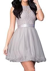 2015 Cocktail Short Sheer Lace Tulle  Floral Print  Ball Gown Prom Dress/Mini Dress 