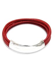Leather wristband bracelet, Free Spirit - Sterling Silver and Leather Wristband Bracelet