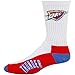 For Bare Feet NBA Oklahoma City Thunder Men's Crew Socks, Large