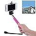 Lemonbest® Extendable Rotary Camera Selfie Telescopic Holder Self Portrait Shooting Pole Adjustable Travel Handheld Monopod Mount Holder for iPhone 5s 5c 5 4s 4 Samsung Galaxy (Hot Pink)