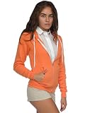 American Apparel Unisex Flex Fleece Zip Hoody Medium-orange