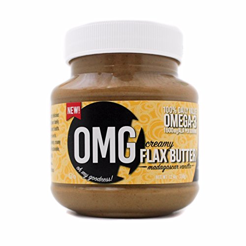 OMG! SUNFLOWER FLAX BUTTER! -- Amazing Taste & Texture- Omega-3's - Non-GMO - Gluten Free - Low Sugar - No Trans Fats (Madagascar Vanilla)
