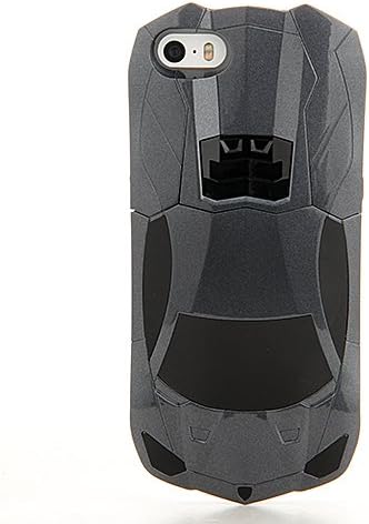 For iPhone 5S/5 Case,TRIFORCE LU 3d Luxury Fast Race Car Lamborghini Pattern Case with Kickstand for iPhone 5s/5 (black)