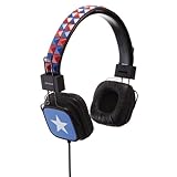 MIXSTYLE スタッズ・ヘッドホン スター US レッド/ブルー SH009