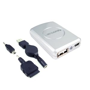 Lenmar PowerPort Mini Any Where Charger for iPhone 3G/3GS and most BlackBerry Phones - Silver